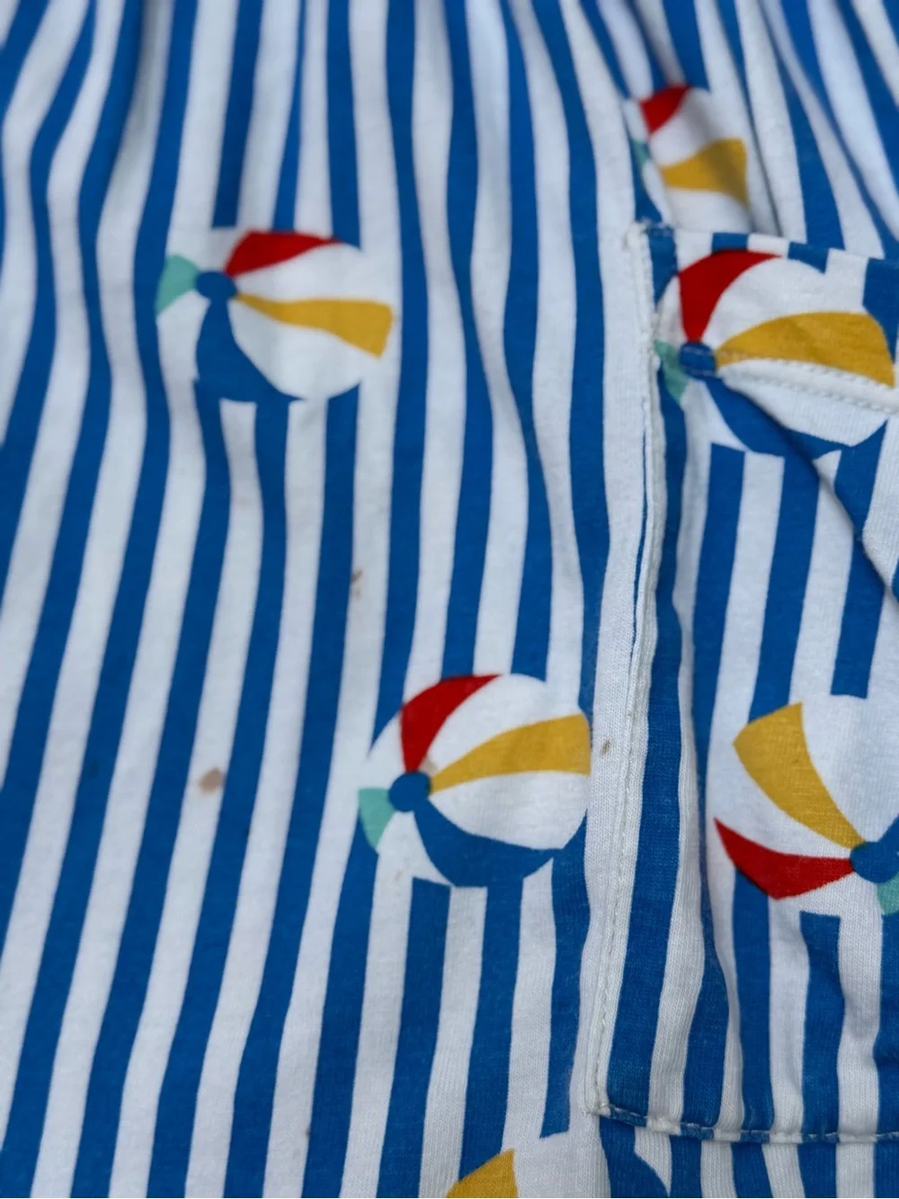 Hanna Andersson sleeveless print pocket dress - beach balls print, size 6-7